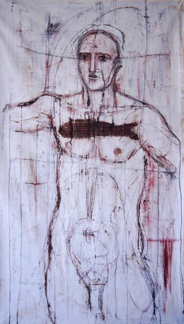 Print of Expressionism Men Paintings by Christakis Christou