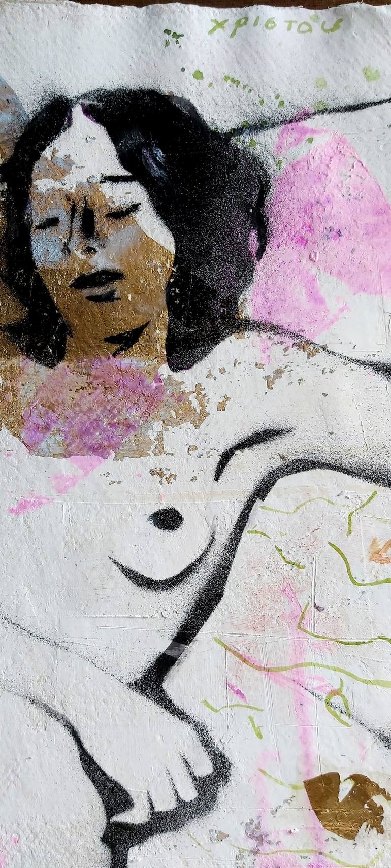 Original Nude Painting by Christakis Christou