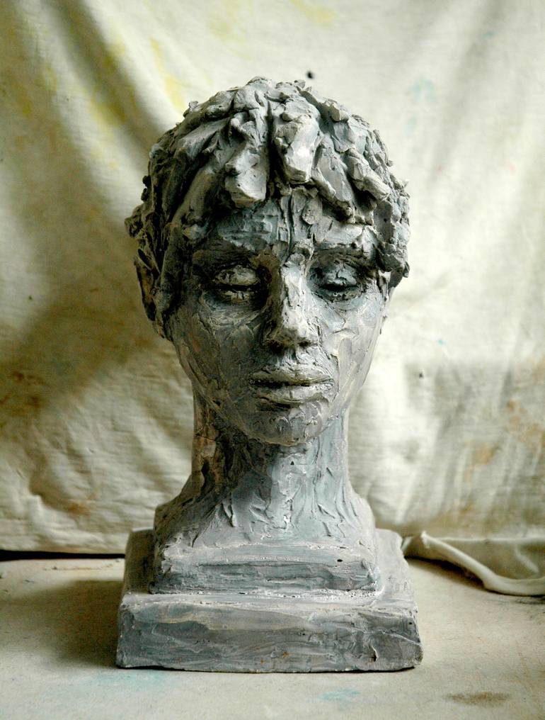 Original Expressionism Women Sculpture by Christakis Christou