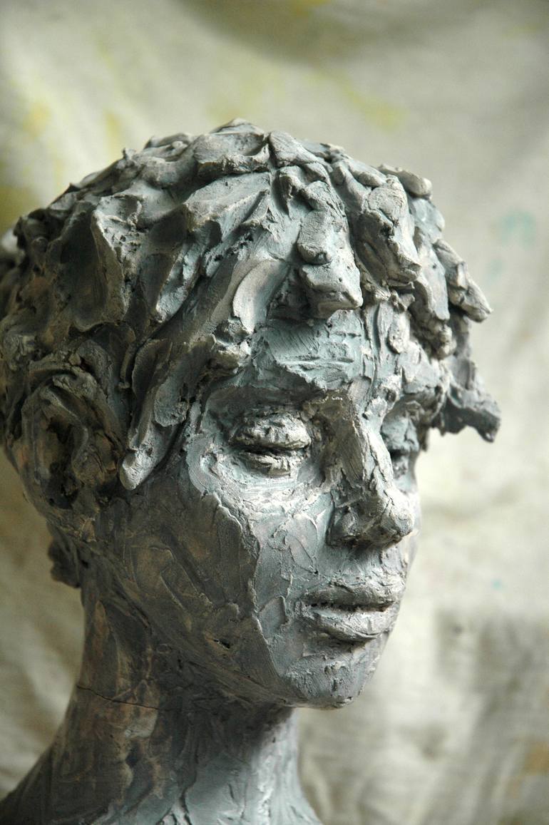 Original Expressionism Women Sculpture by Christakis Christou
