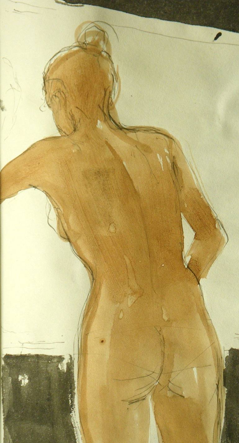 Original Nude Drawing by Christakis Christou