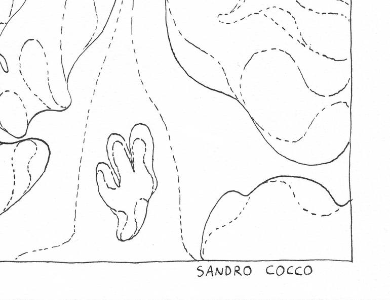Original Abstract Drawing by Sandro Cocco