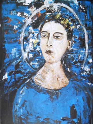 Print of Expressionism Portrait Paintings by MARIANNA TATINI MORAITOU
