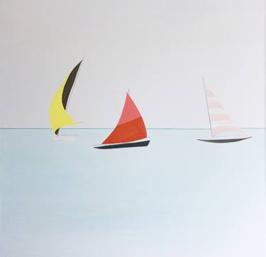 Original Abstract Boat Paintings by Sumati Sharma
