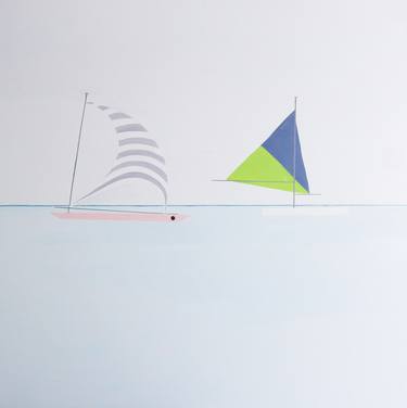 Original Conceptual Sailboat Paintings by Sumati Sharma