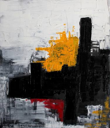 Original Abstract Expressionism Cities Paintings by Andrea Morelli
