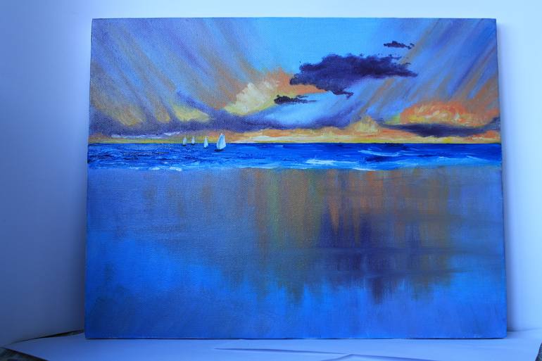 Original Fine Art Seascape Painting by Iuliia Smiianova