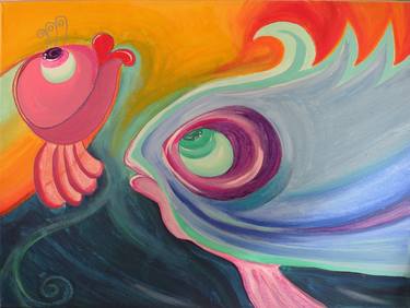 Print of Abstract Fish Paintings by greg milgram