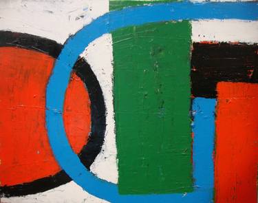 Abstract in Orange, Black, Green and Blue thumb