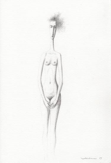 Original Figurative Nude Drawings by Alexander Valdman