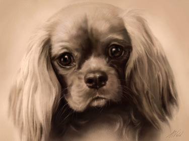 Cavalier King Charles Spaniel Art Portrait thumb