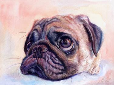 Pug Art Portrait thumb
