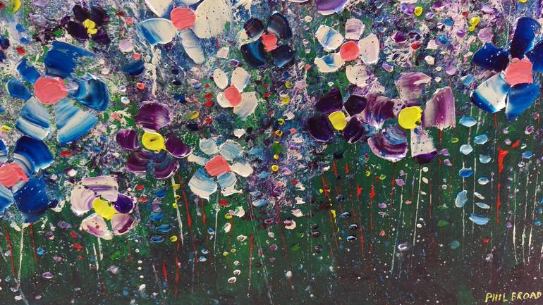 Original Abstract Floral Painting by Phil Broad