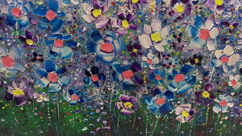 Original Abstract Floral Painting by Phil Broad