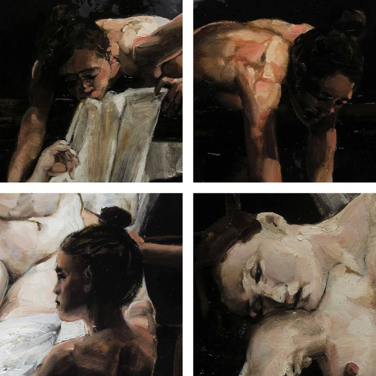 Original Figurative Nude Painting by Martein Peeters