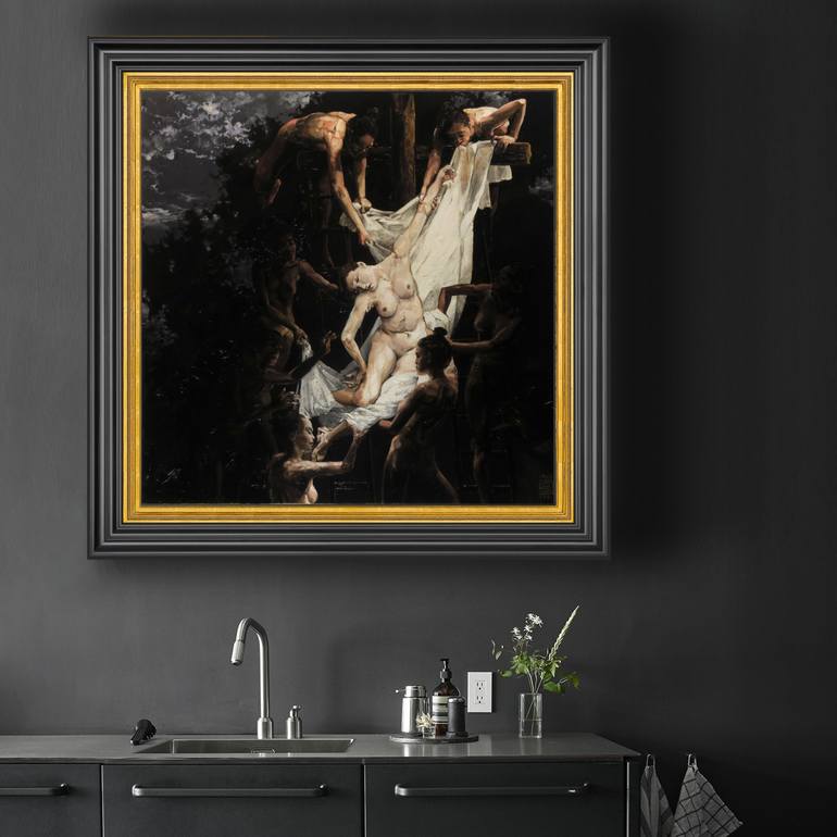 Original Figurative Nude Painting by Martein Peeters