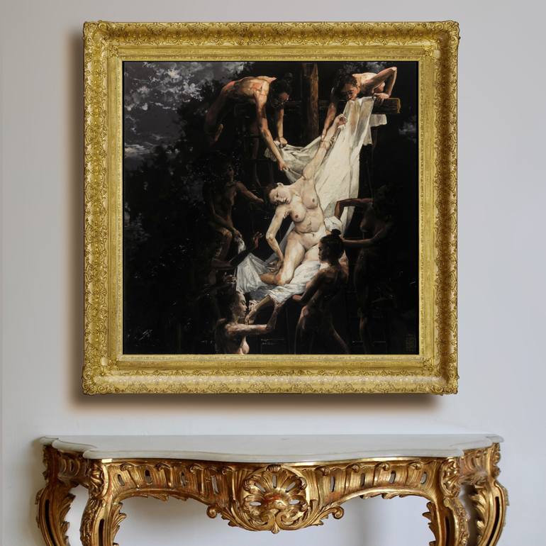 Original Figurative Nude Painting by Martein Peeters