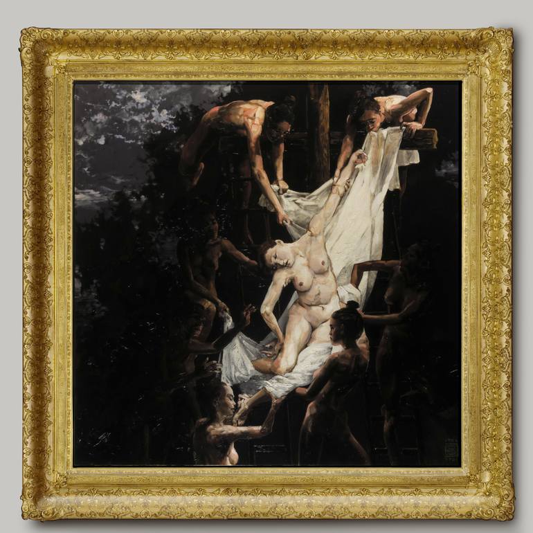 Original Figurative Nude Painting by Martein Peeters