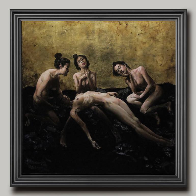 Original Nude Painting by Martein Peeters