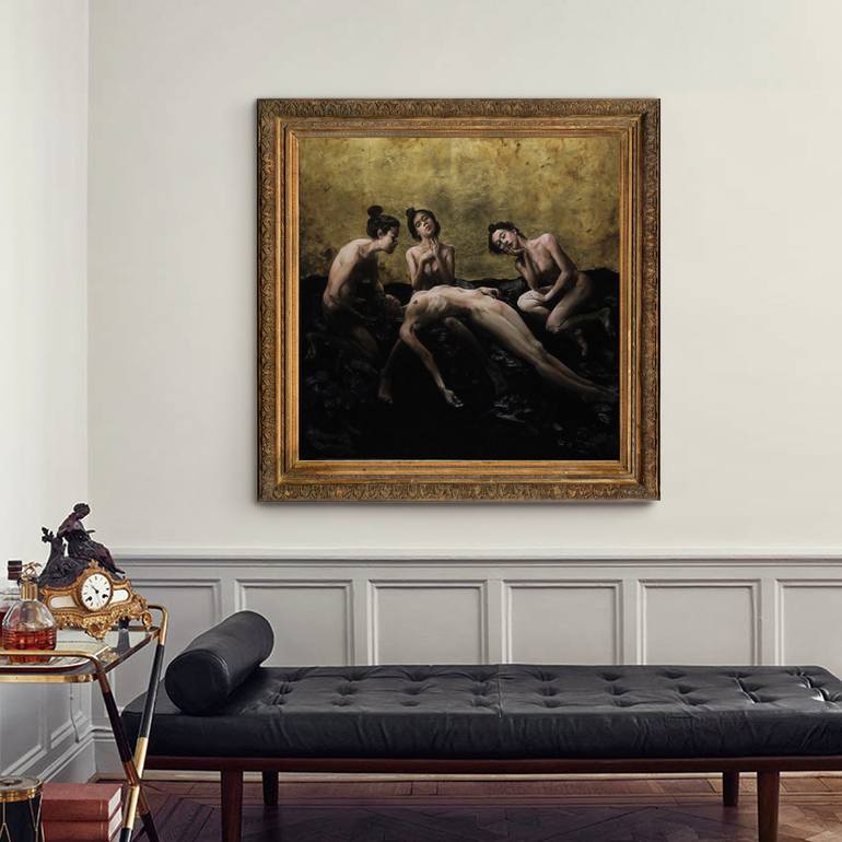 Original Realism Nude Painting by Martein Peeters