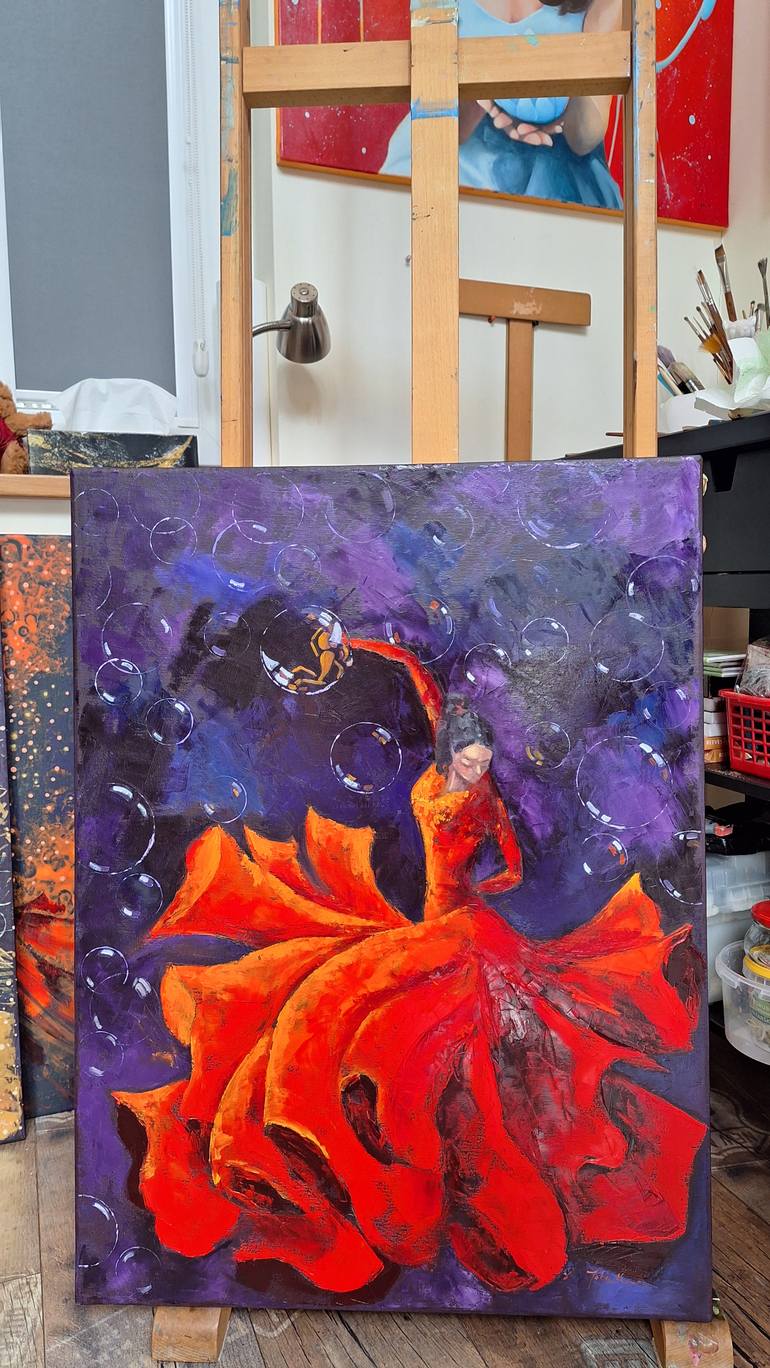 Original Expressionism Women Painting by Jolanta Kitowska
