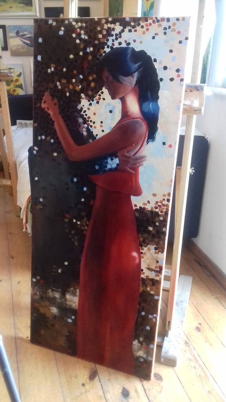 Original Figurative Portrait Painting by Jolanta Kitowska