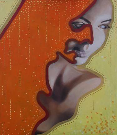 Original Art Deco Portrait Paintings by Jolanta Kitowska