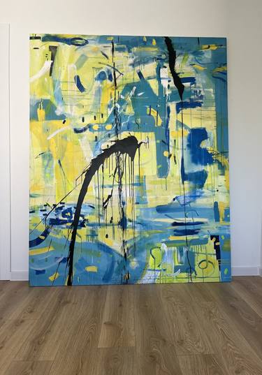 Original Abstract Expressionism Abstract Paintings by Sara Bicev