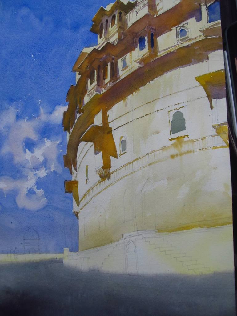 Original Contemporary Architecture Painting by Bhargavkumar Kulkarni