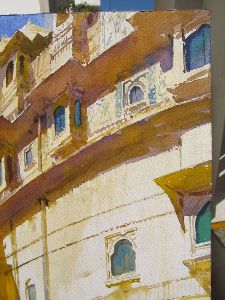 Original Contemporary Architecture Painting by Bhargavkumar Kulkarni