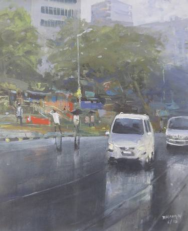 Original Impressionism Cities Paintings by Bhargavkumar Kulkarni