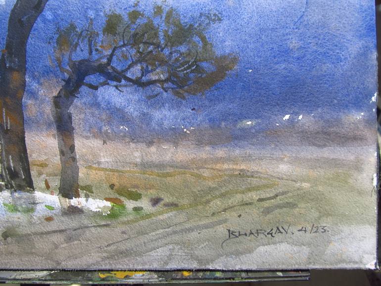 Original Expressionism Landscape Painting by Bhargavkumar Kulkarni