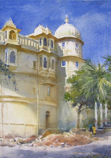 Original Impressionism Architecture Paintings by Bhargavkumar Kulkarni