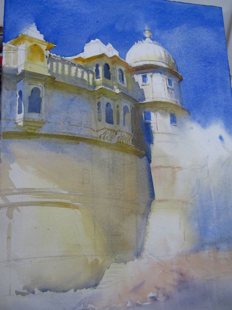 Original Contemporary Architecture Painting by Bhargavkumar Kulkarni