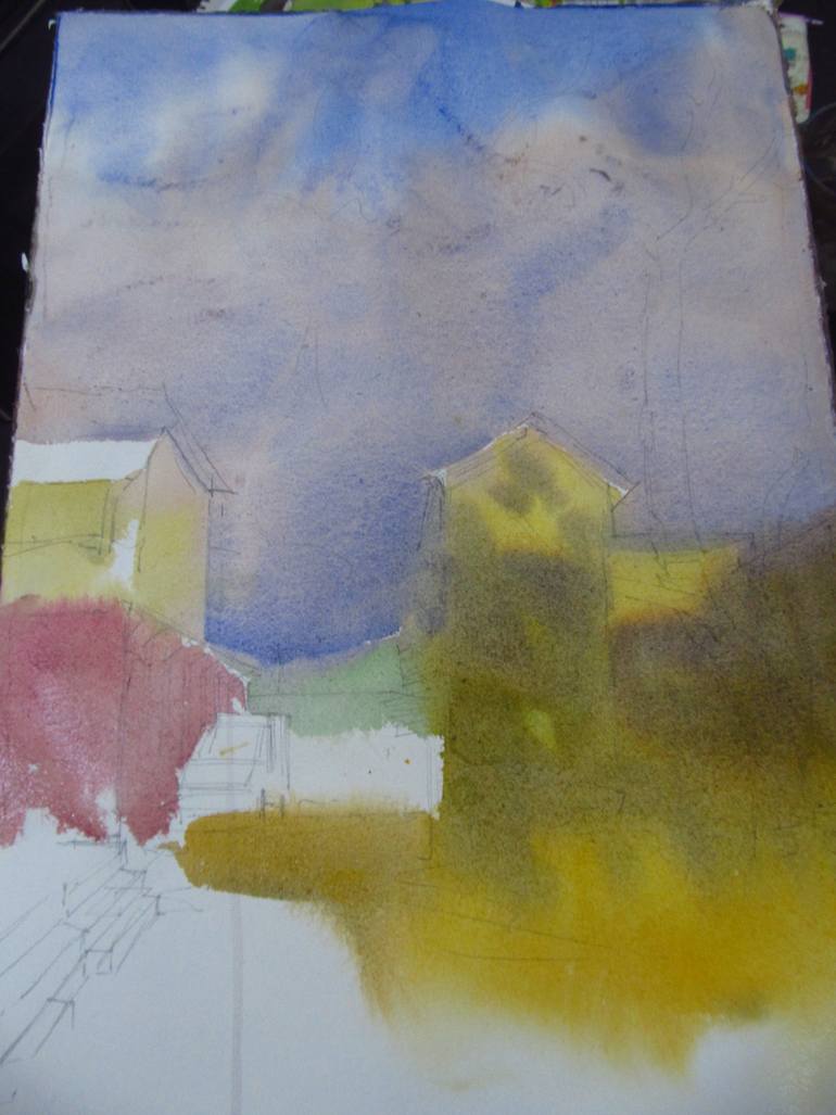 Original Contemporary Landscape Painting by Bhargavkumar Kulkarni