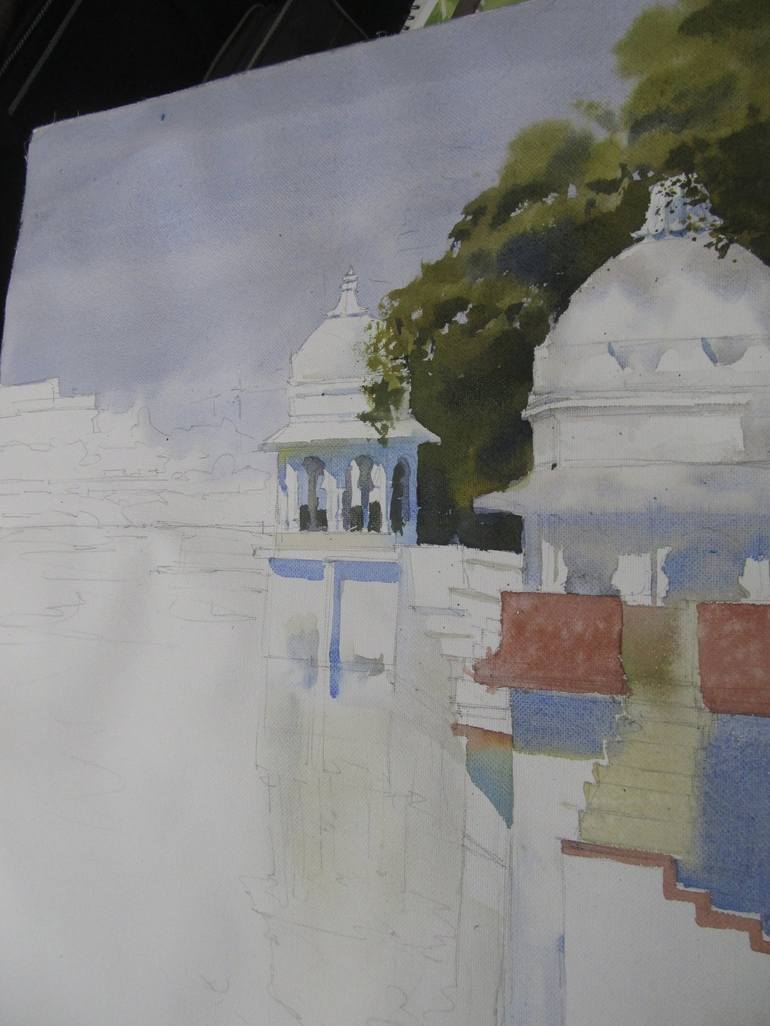 Original Realism Landscape Painting by Bhargavkumar Kulkarni