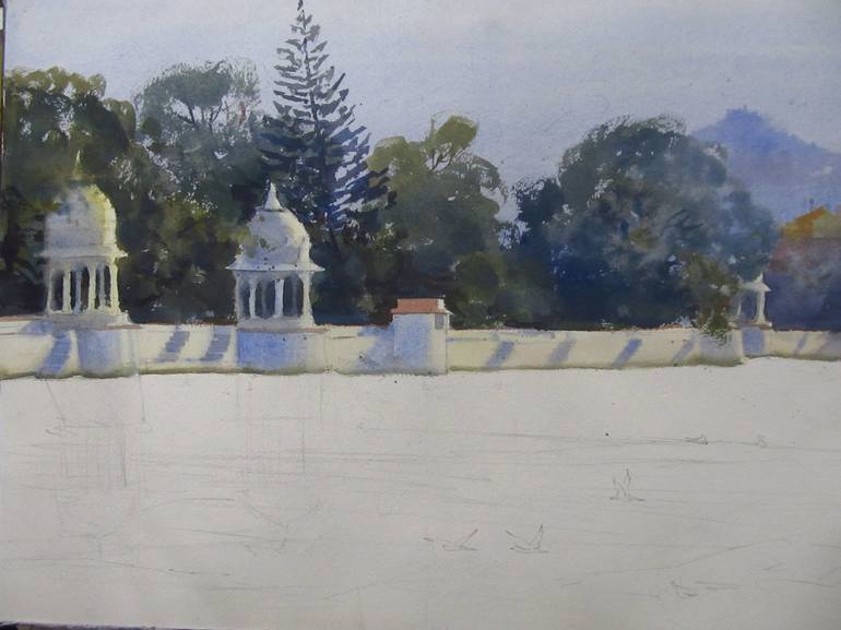 Original Impressionism Landscape Painting by Bhargavkumar Kulkarni
