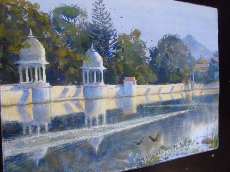 Original Impressionism Landscape Painting by Bhargavkumar Kulkarni