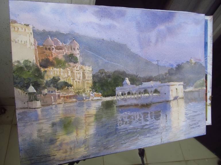 Original Realism Landscape Painting by Bhargavkumar Kulkarni