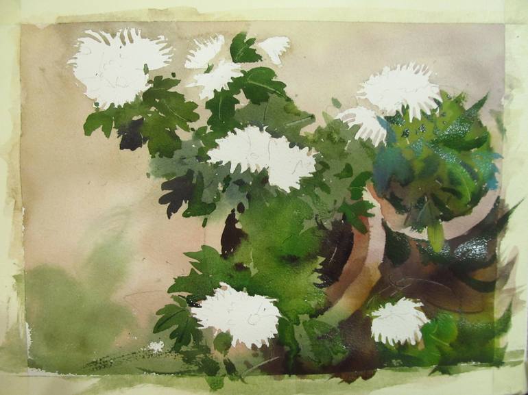 Original Floral Painting by Bhargavkumar Kulkarni