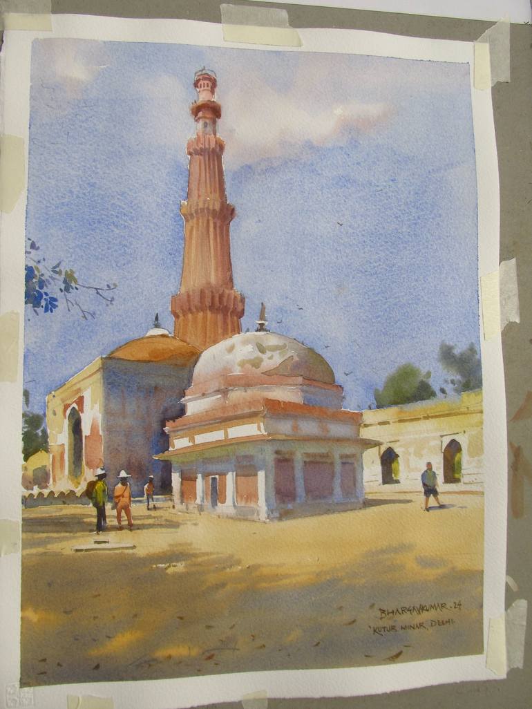 Original Realism Architecture Painting by Bhargavkumar Kulkarni