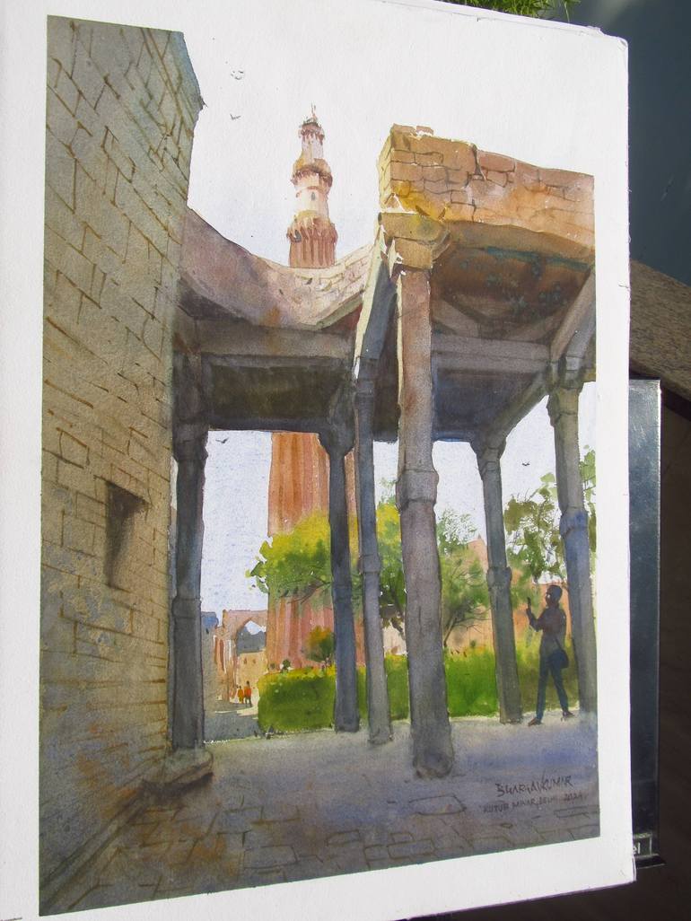 Original Realism Architecture Painting by Bhargavkumar Kulkarni