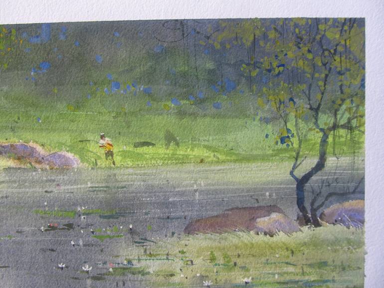 Original Impressionism Landscape Painting by Bhargavkumar Kulkarni