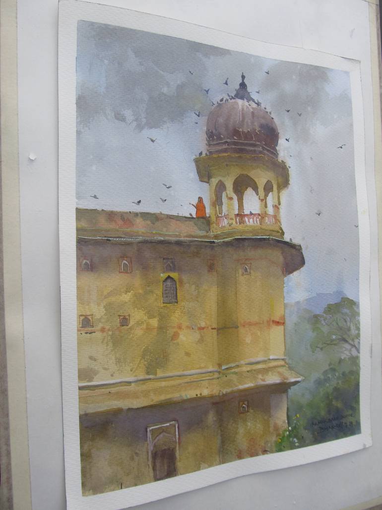 Original Classicism Landscape Painting by Bhargavkumar Kulkarni