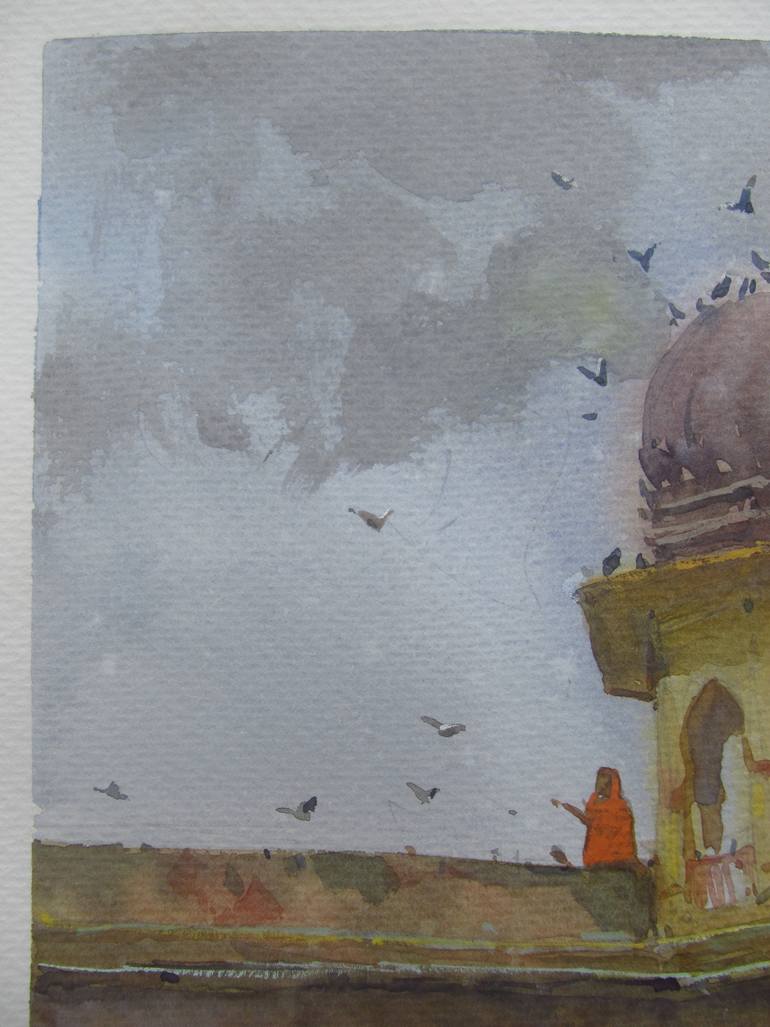 Original Classicism Landscape Painting by Bhargavkumar Kulkarni