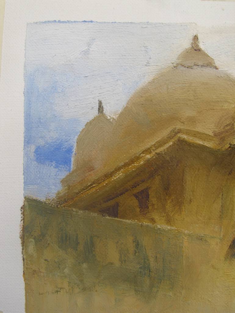 Original Impressionism Architecture Painting by Bhargavkumar Kulkarni