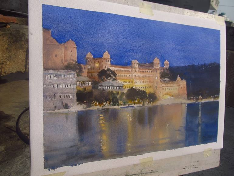 Original Realism Landscape Painting by Bhargavkumar Kulkarni