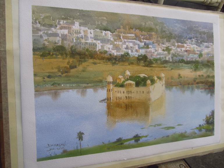 Original Realism Landscape Painting by Bhargavkumar Kulkarni