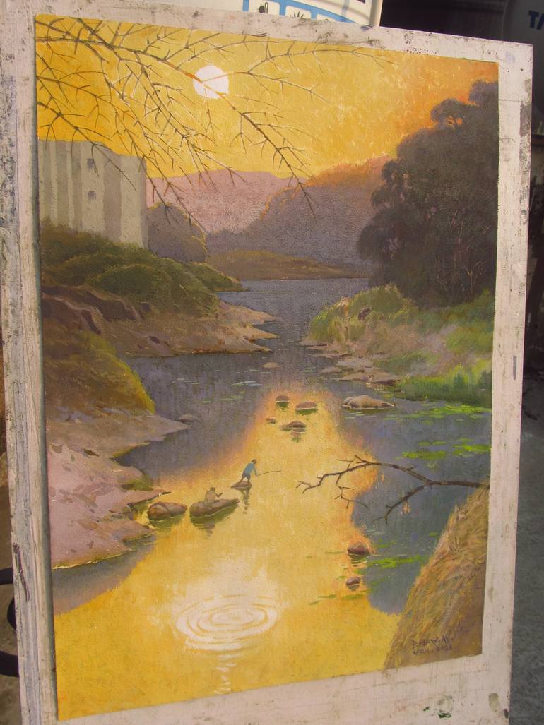 Original Realism Landscape Painting by Bhargavkumar Kulkarni