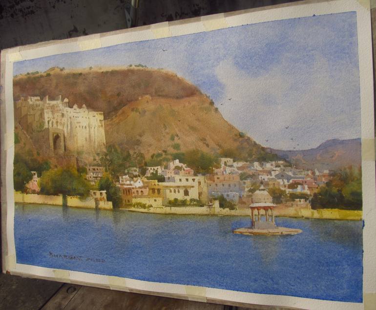 Original Realism Landscape Painting by Bhargavkumar Kulkarni